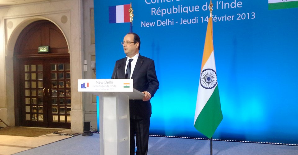 Visit President Hollande in India (2013)